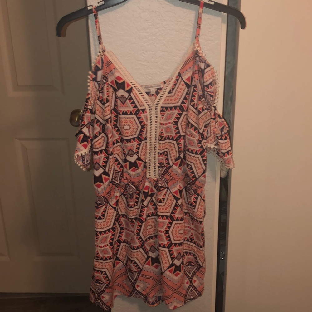 romper with shoulder floppies